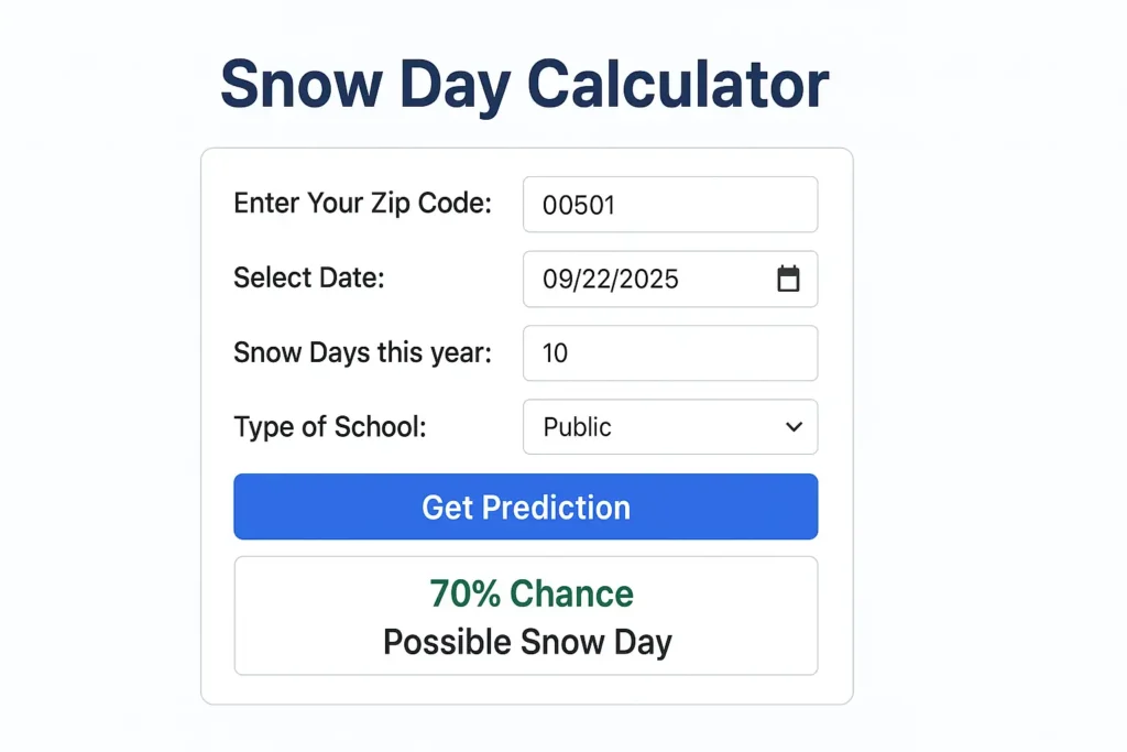 Snow day calculator